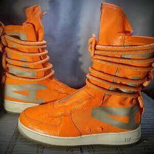 Nike SF Air Force1 High Total Orange White AA1128-800 Boot Size 11 FREE SHIPPING